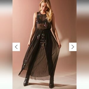 Urban Outfitters Sequin Confetti Sheer Tuni/dress